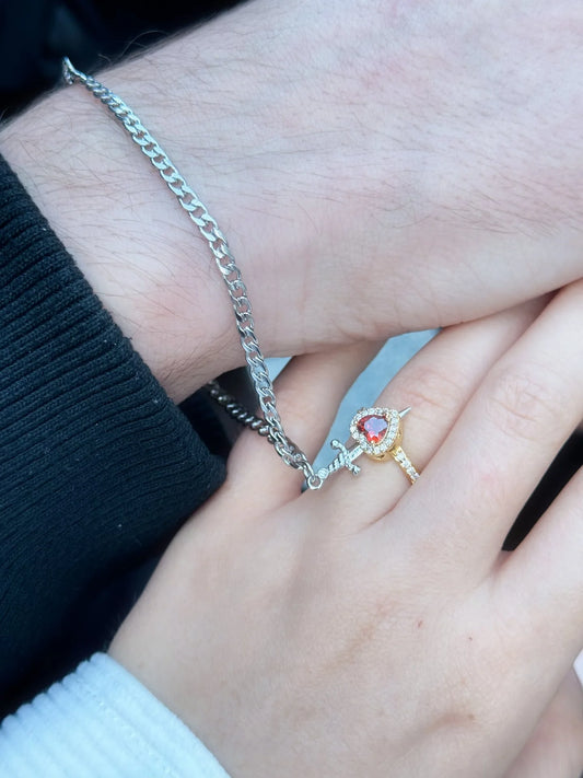 Náramek a prsten Srdceostří